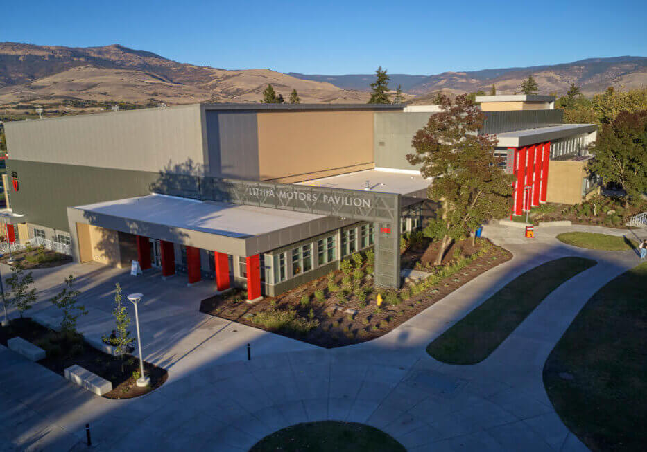 SOU, Lithia Motors Pavilion Aerial View of courtyard